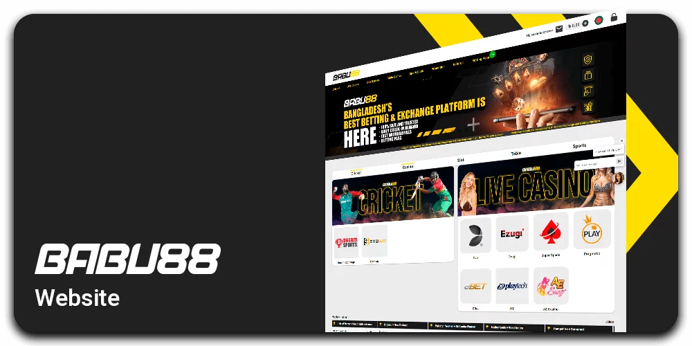 Babu888 Oficial Website Interface